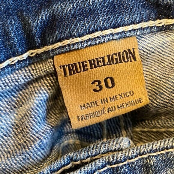 True Religion rhinstone Straight leg stretch flap pocket 30 - Picture 6 of 14